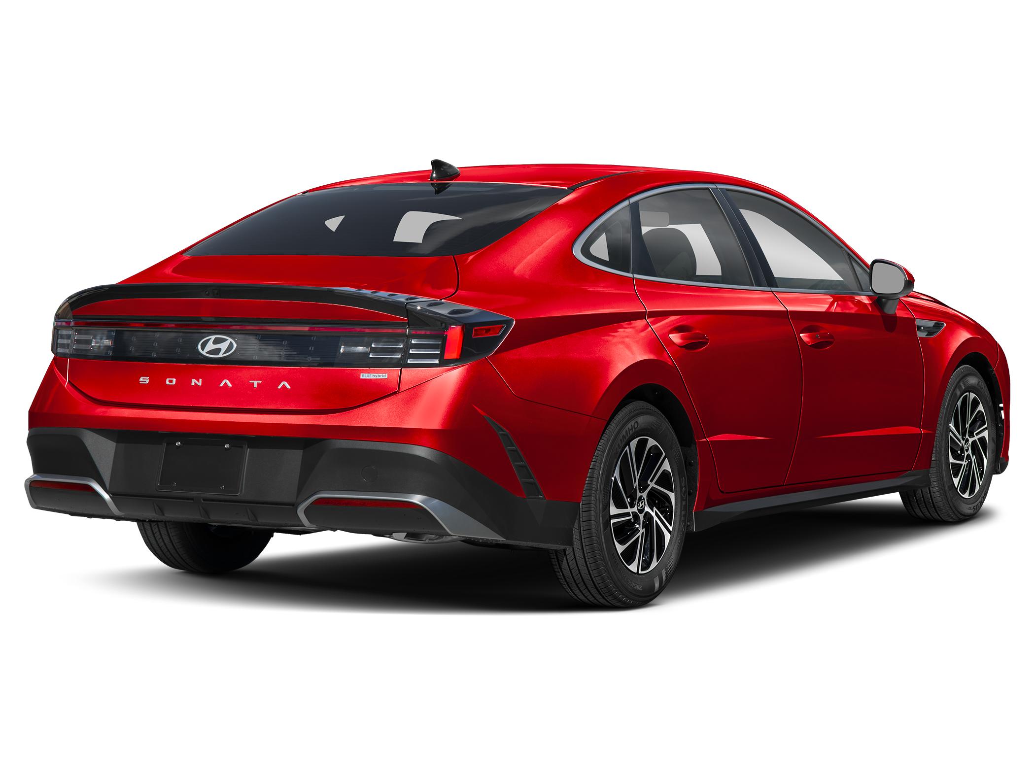 2026 Hyundai Sonata Blue — rear three-quarter view